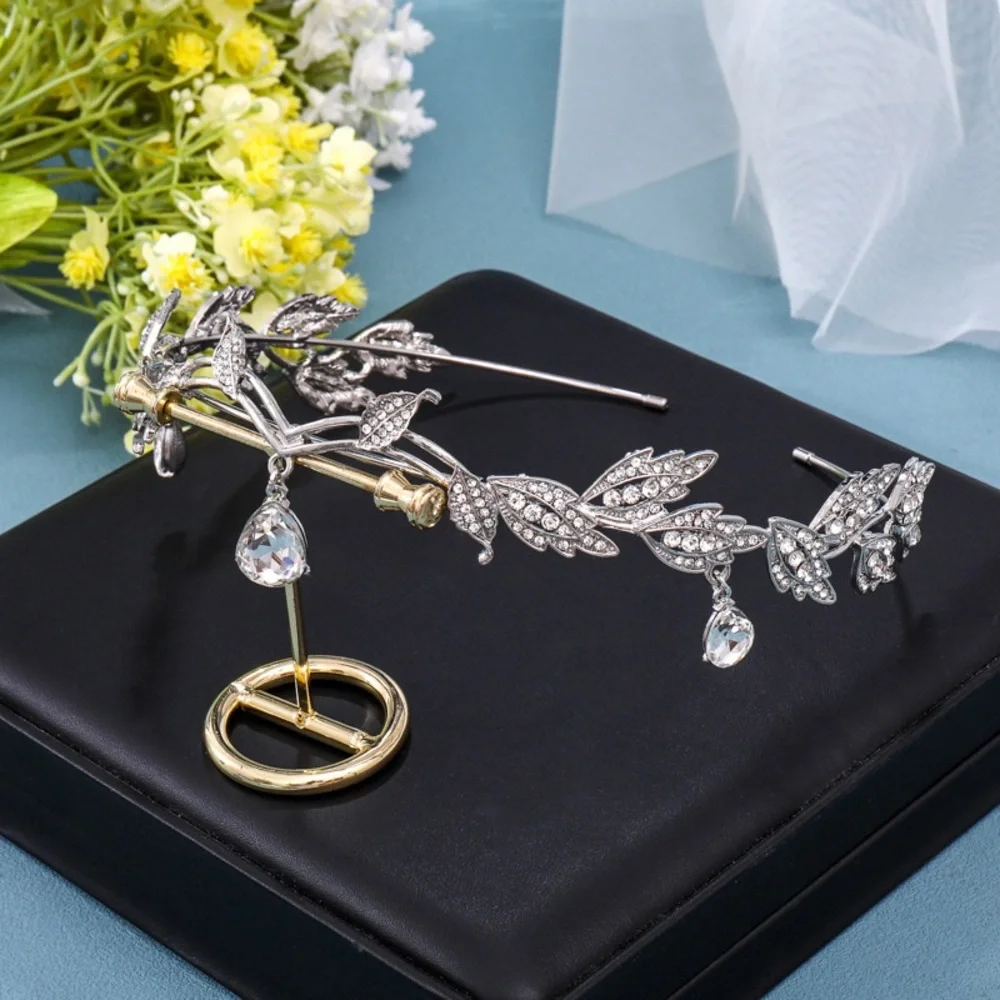 Elegant Silver Leaf Design Women's Headband